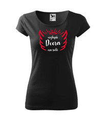 Fenomeno Dámské tričko Nejlepší dcera křídla - černé Velikost: 3XL