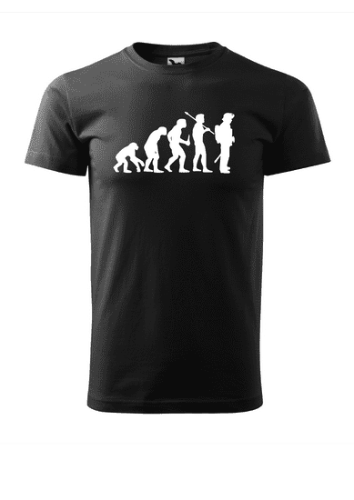 Fenomeno Pánské tričko Evoluce hasiče - černé Velikost: XL