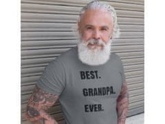 Fenomeno Pánské tričko Best grandpa ever - šedé Velikost: 4XL