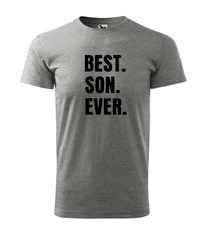 Fenomeno Pánské tričko Best son ever - šedé Velikost: XL