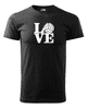 Pánské tričko - Love(volejbal) - černé Velikost: 2XL