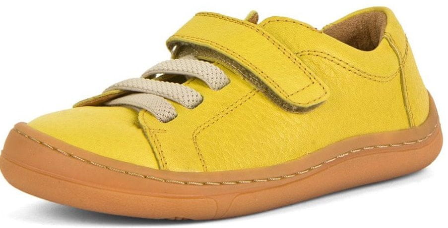 Froddo dětské kožené barefoot tenisky G3130198-5 žlutá 27