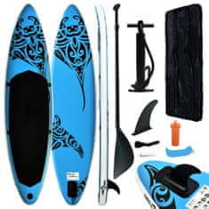 shumee Nafukovací SUP paddleboard set 366 x 76 x 15 cm modrý