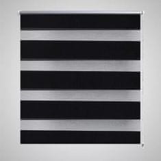 Vidaxl Roleta den a noc / Zebra / Twinroll 80x175 cm černá