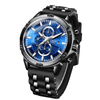 Luxusní pánské hodinky Silikone 10028-2 s koženým řemínkem + ZDARMA dárek!