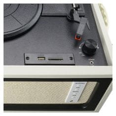 Akai Gramofon , ATT-100BT, retro, stojanový, 3 rychlosti, Bluetooth 5.0, USB, čtečka SD