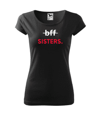 Fenomeno Dámské tričko bff sisters - černé Velikost: XS