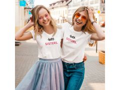 Fenomeno Dámské tričko bff sisters - bílé Velikost: XS