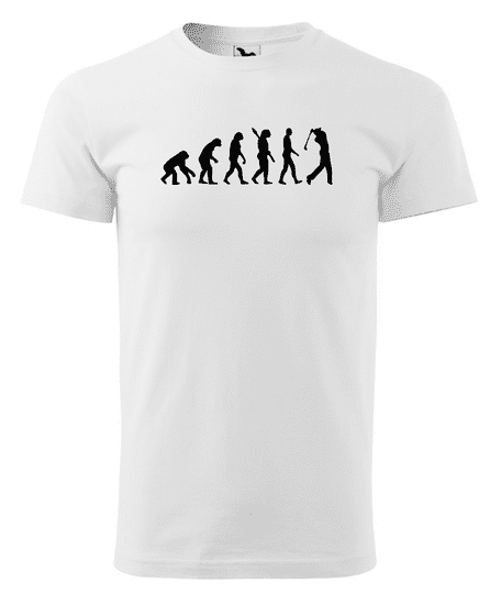 Fenomeno Pánské tričko - Evoluce golfisty - bílé Velikost: S