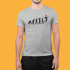 Fenomeno Pánské tričko - Evoluce volejbalisty - šedé Velikost: S