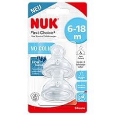 Nuk First Choice+ cumel do dětské láhve 6-18m 2KS