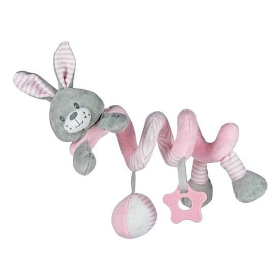 Baby Mix Hračka na postýlku Spirála králík růžový