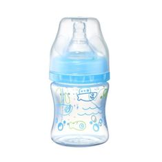 BABY ONO Antikoliková lahvička se širokým hrdlem - modrá