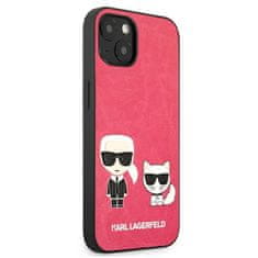 Karl Lagerfeld KLHCP13SPCUSKCP hard silikonové pouzdro iPhone 13 Mini 5.4" fushia Ikonik Karl & Choupette