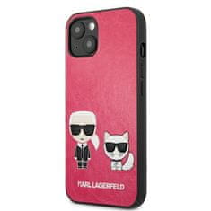 Karl Lagerfeld KLHCP13SPCUSKCP hard silikonové pouzdro iPhone 13 Mini 5.4" fushia Ikonik Karl & Choupette