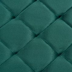 Greatstore Lavice 97 cm zelená sametová tkanina a nerezová ocel
