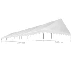 Greatstore Střecha k party stanu 5 x 10 m bílá 450 g/m2