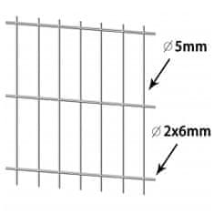 Greatstore 2D gabion plot pozinkovaná ocel 2,008x0,83 m 2m (celková délka)