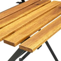 Petromila Skládací zahradní židle 8 ks ocel a masivní akáciové dřevo