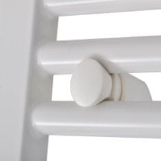 Greatstore Šedý žebříkový radiátor na ručníky rovný ústřední topení 500 x 1424 mm