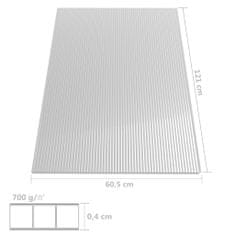 Greatstore Polykarbonátové desky 28 ks 4 mm 121 x 60 cm