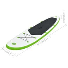Vidaxl Nafukovací SUP paddleboard zeleno-bílý