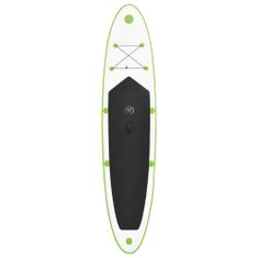 Greatstore Nafukovací SUP paddleboard s plachtou zeleno-bílý