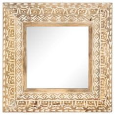 shumee Ručně vyřezávané zrcadlo 50 x 50 x 11 cm masivní mangovník