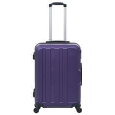 Greatstore Sada skořepinových kufrů na kolečkách 3 ks fialová ABS