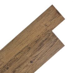 shumee Samolepicí podlahová krytina PVC 5,21 m2 2 mm ořechově hnědá