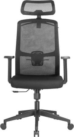 CZC Office Torus One ergonomická kancelářská ergonomická židl posuvný sedák nastavení hlavové opěrka zádová opěrka  gumová kolečka
