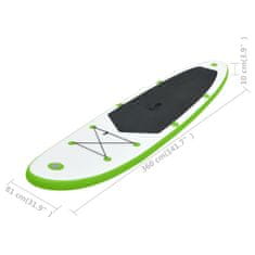 shumee Nafukovací SUP paddleboard zeleno-bílý