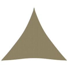 Greatstore Stínící plachta oxford trojúhelníková 4,5 x 4,5 x 4,5 m béžová