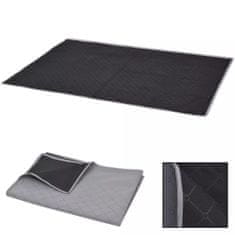 Greatstore Pikniková deka šedo-černá 100x150 cm