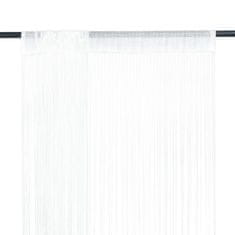shumee Provázkové záclony, 2 ks, 140x250 cm, bílá