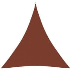 Greatstore Stínící plachta oxfordská látka trojúhelník 4 x 4 x 4 m cihlová