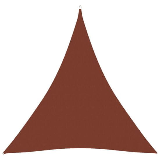 Vidaxl Stínící plachta oxfordská trojúhelníková 4,5x4,5x4,5 m cihlová
