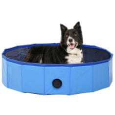 Greatstore Skládací bazén pro psy modrý 80 x 20 cm PVC