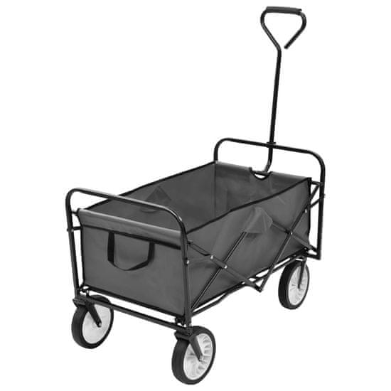 shumee Skládací ruční vozík ocel šedý