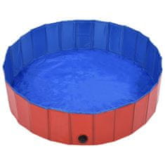 Greatstore Skládací bazén pro psy červený 120 x 30 cm PVC