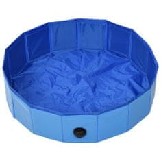 shumee Skládací bazén pro psy modrý 80 x 20 cm PVC