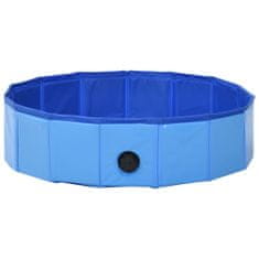 shumee Skládací bazén pro psy modrý 80 x 20 cm PVC