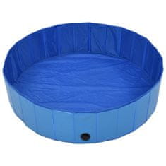 shumee Skládací bazén pro psy modrý 120 x 30 cm PVC