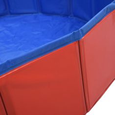 Greatstore Skládací bazén pro psy červený 120 x 30 cm PVC