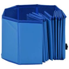 shumee Skládací bazén pro psy modrý 120 x 30 cm PVC