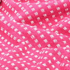 shumee Bavlněný přehoz se čtverečky 125 x 150 cm růžový