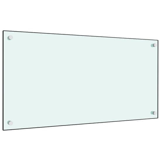 shumee VidaXL Kuchyňský ochranný panel, Bílá, 80x40 cm, Tvrzené sklo