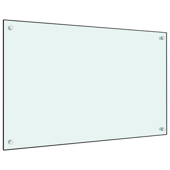 shumee VidaXL Kuchyňský ochranný panel, Bílá, 80x50 cm, Tvrzené sklo
