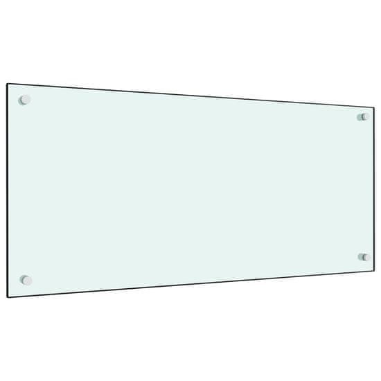 shumee VidaXL Kuchyňský ochranný panel, Bílá, 90x40 cm, Tvrzené sklo