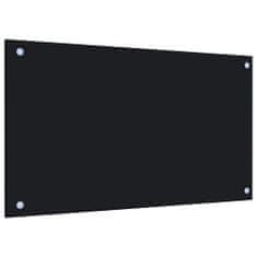 shumee Kuchyňský panel černý 70 x 40 cm tvrzené sklo